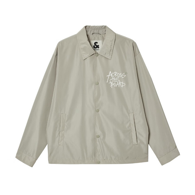 PLUS会员：JACK&JONES 杰克琼斯 男装印花宽松休闲翻领长袖夹克外套（赠一件短袖）