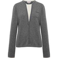 EP雅莹女装 羊毛羊绒混纺撞色假两件软糯针织衫毛衣 2025秋装9549A 灰色 XL