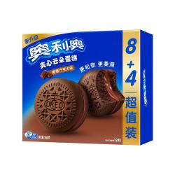 奥利奥 夹心云朵蛋糕 橙香巧克力味12枚264g 糕点休闲零食 早餐下午茶