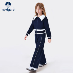 navigare 意大利小帆船 女童外套 学院风翻领上衣