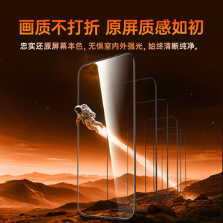  ESR/亿色 7层抗反射康宁膜 iPhone17ProMax钢化膜  防窥膜