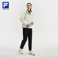 FILA 斐乐女装冲锋衣夹克二合一2025冬运动宽松连帽外套 浅粉灰-GY XL 175/92A/XL