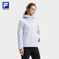 FILA 斐乐女装冲锋衣夹克二合一2025冬运动宽松连帽外套 风铃草紫-VT XL 175/92A/XL
