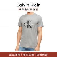 卡尔文·克莱恩 CK夏季运动潮流高级轻奢休闲男短袖t恤J30J314314 P2F灰 M P2F灰色