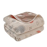 洁丽雅A类纯棉毛毯被毯子加厚毛巾被午睡毯办公室线毯盖毯午休毯子被 恐龙乐园 90*100cm