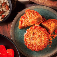 郭师傅双蛋黄白莲蓉月饼 广式蛋黄莲蓉月饼月饼礼盒装650g 双黄莲蓉650g