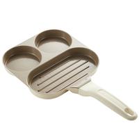 Bear 小熊 CP-JG065-P01 三孔煎锅(不粘、有涂层、钛陶瓷、米白色、通用款)