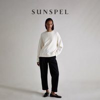 SUNSPEL女士秋冬全棉宽松版休闲运动卫衣 LOOPBACK卫衣 黑色 M