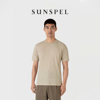 【亚麻系列】SUNSPEL男士早秋匹马棉亚麻混纺圆领T恤 经典黑