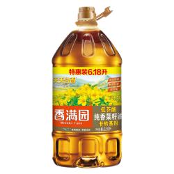 香满园 天天谷香 低芥酸 非转基因 压榨 纯香菜籽油 金龙鱼荣誉出品5L