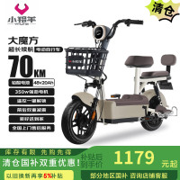 小羚羊 大魔方48V20AH超威铅酸电动车可上牌电动自行车长续航免费送装上门暖咖色