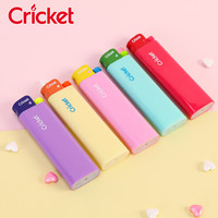 草蜢(CRICKET)一次性打火机蜡笔砂轮防爆滑轮火石火机广告订做印字 【组合装】精美纸盒+蜡笔 5支
