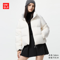 优衣库 女装无缝羽绒短茄克/外套夹克478578 00 白色 2XL /165/100B