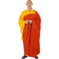 皮尔卡丹(pierre cardin)僧衣服男冬季僧服海青袈裟佛衣主法衣海清搭衣忏衣红色125格祖衣 (125格)红色祖衣 均码 36码145至150台麻(四季通