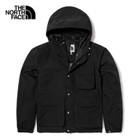 THE NORTH FACE 冲锋衣男户外舒适防风单层夹克外套7W7F 黑色/JK3