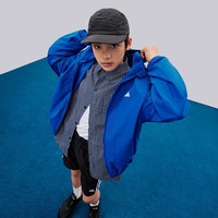 男女大童休闲夹克外套儿童春夏adidas阿迪达斯轻运动 鲜红