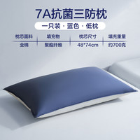 HLA 海澜之家 7A抗菌三防枕芯 48x74cm 深蓝 单只装