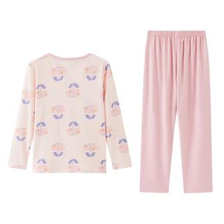 24年儿童秋冬牛奶丝平纹家居服童装套头秋衣秋裤套装女童