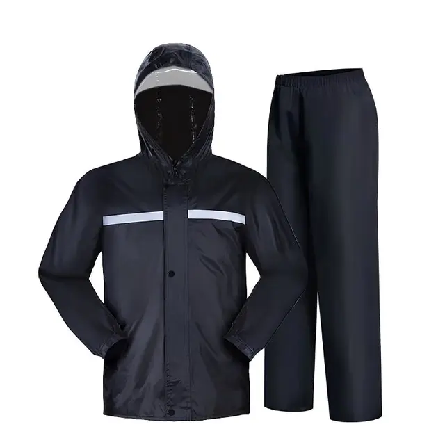 青霄 雨衣套装 加厚牛津布 防暴雨电动车外卖骑手分体反光男女通用