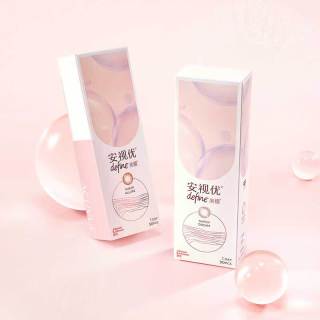 强生 原生由我美瞳水凝日抛彩色近视隐形眼镜30片棕灰褐色900度