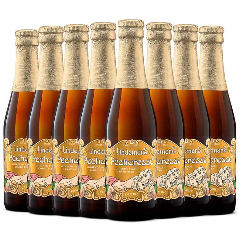  Lindemans/林德曼 比利时 桃子啤酒  250ml*8瓶 整箱装