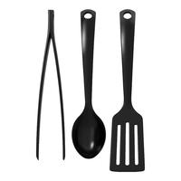 宜家(IKEA)GNARP格纳普厨具3件厨用镊子勺锅铲不粘锅现代简约北欧风 厨具3件套黑色