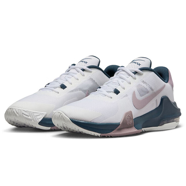 NIKE 耐克 篮球鞋男子减震AIR MAX IMPACT 4运动鞋DM1124-102白