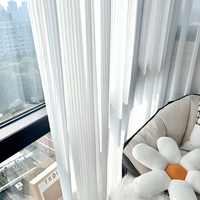 Haidms 竖百叶纱窗帘 透光不透人 雪纺纱 客厅阳台 条纹