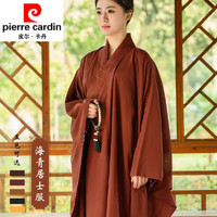 皮尔卡丹(pierre cardin)海青居士服女禅修服海清僧衣男棉麻缦衣春夏夏季多丽丝僧服针织 木兰色 38 适合身高155cm