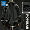 JEANSWEST 真维斯 连帽冲锋夹克秋季三效合一户外防风防水耐磨登山运动青少年外套GW 黑#ZS纯色 M
