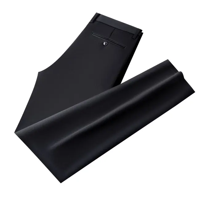 富铤（FORTEI）【轻薄透气】休闲直通长裤男夏季中年男士商务休闲丝滑抗皱裤子男