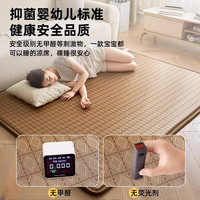 拉夏贝尔夏季冰丝凉席床垫遮盖物家用卧室地垫榻榻米家用藤席垫子