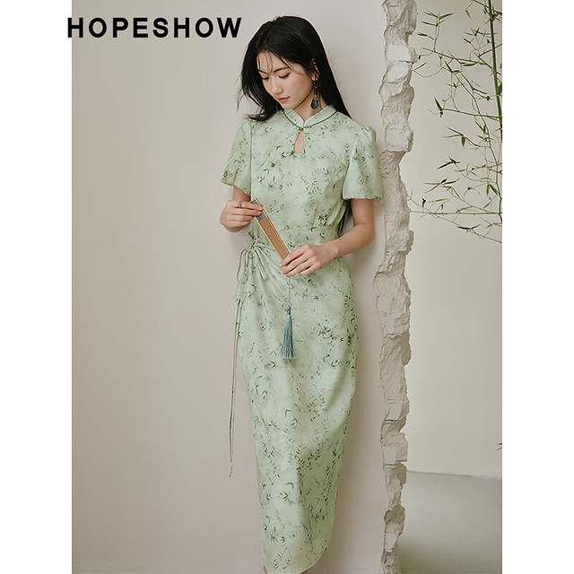 HOPESHOW 红袖 新中式旗袍裙