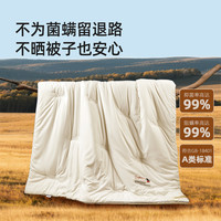 奥若拉A类抗菌防螨100%澳洲羊毛被冬被桑蚕丝被加厚冬季被芯 100%澳毛被【A类标准 抗菌防螨 不暖包退】 150*200cm 总重4斤【单人四季被】