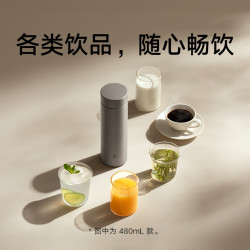 米家 内外纯钛保温杯 茶水分离 深空灰色 480mL