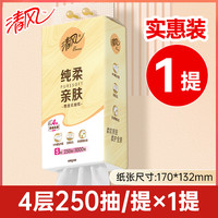 Breeze 清风 亲肤系列 悬挂式抽纸 4层*250抽*10提(170*132mm)