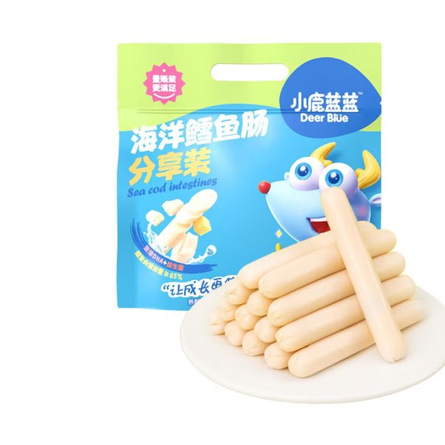 小鹿蓝蓝 海洋鳕鱼肠 原味400g袋装*40支装