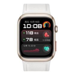 华为 WATCH D2 智能手表 蓝牙版 48mm 晨曦金表壳 天际白复合素皮表带