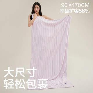 三利10A抗菌浴巾女2025比全棉吸水成人大毛巾儿童男款裹巾 薄荷小象（浴巾+毛巾） 300g 70cm*140cm