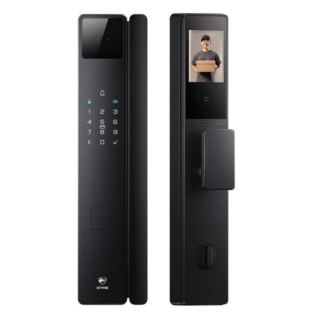 今日必买：龙霆 A3F人脸猫眼指纹密码锁智能门锁家用监控电子锁