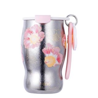 乐序rano乐序女保冷纯钛保温杯钛水杯曼特宁钛咖啡杯礼盒双层便携外出 桃灼夭夭