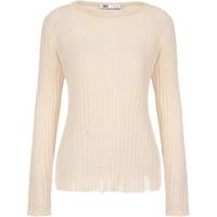 女士宽松时尚套头圆领镂空针织衫毛衣