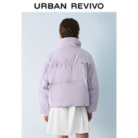 UR【HOT】2025冬季女装休闲立领按扣口袋羽绒服UYY150044 淡紫 (偏宽松) L
