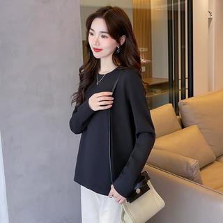  JEANSWEST/真维斯 显瘦设计 女士T恤  纯色
