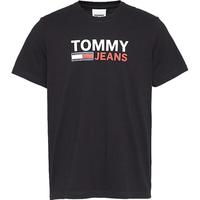 TOMMY HILFIGER JEANS秋季运动潮流轻奢休闲男短袖t恤黑 M BDS黑色