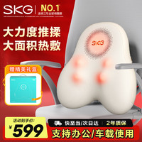 SKG 腰部按摩仪按摩器热敷靠垫抱枕全身 护腰背颈椎腿多部位揉捏放松 送男女友父母 T5-2代 T5二代升级版
