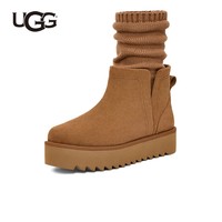 UGG 春季男女同款时尚舒适纯色厚底短袜套短靴雪地靴 1170712
