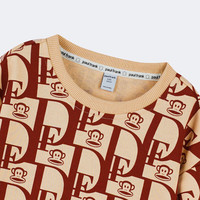 大嘴猴（paul frank）童装儿童卫衣2025秋冬款男女童休闲宽松舒适中大童运动圆领上衣 098F卡其 110