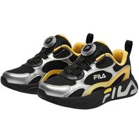 FILA斐乐儿童童鞋跑步鞋2025年秋季男小童儿童运动鞋跑鞋MIND 黑/太空银-BS 30