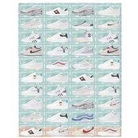 爽居加厚透明鞋盒子鞋拖架鞋子收纳盒可叠加家用宿舍简易防尘塑料鞋柜 特大透明 6个（放45码以下高帮）